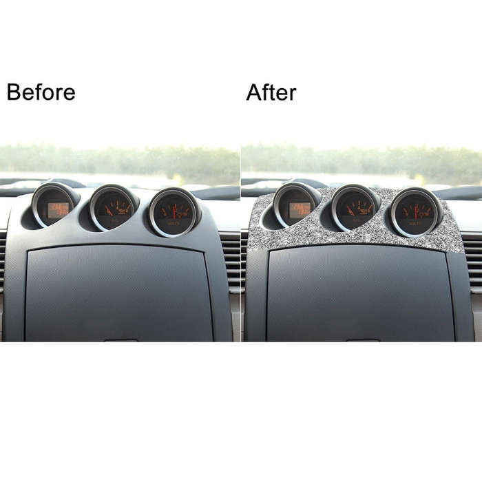 For Nissan 350Z 2003-2009 Car Radio Air Conditioner Console Diamond Decorative Sticker, Left Drive