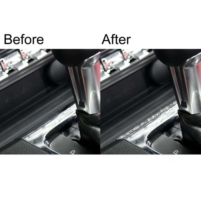 For Ford Mustang 2015-2020 Car Gear Shift Panel Diamond Decoration Sticker, Left and Right Drive