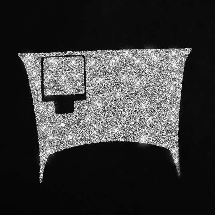 For Nissan 350Z 2003-2009 2pcs Car Rear Of Center Console Diamond Decorative Sticker, Left Drive