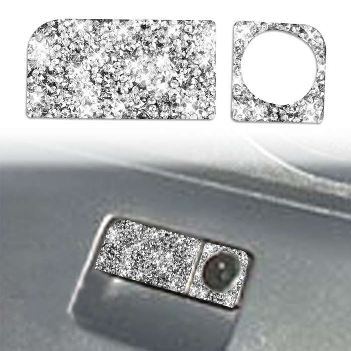 For Nissan 350Z 2003-2009 Car Rear Storage Box Lock Diamond Decorative Sticker, Right Drive