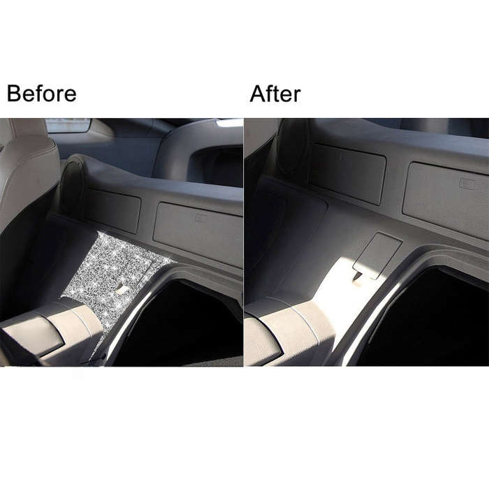 For Nissan 350Z 2003-2009 2pcs Car Rear Of Center Console Diamond Decorative Sticker, Right Drive