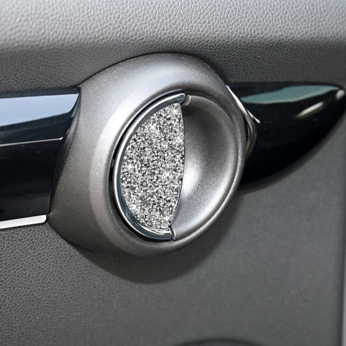 For BMW Mini Cooper R55 Car Door Inner Handle Diamond Decoration Sticker, Left and Right Drive
