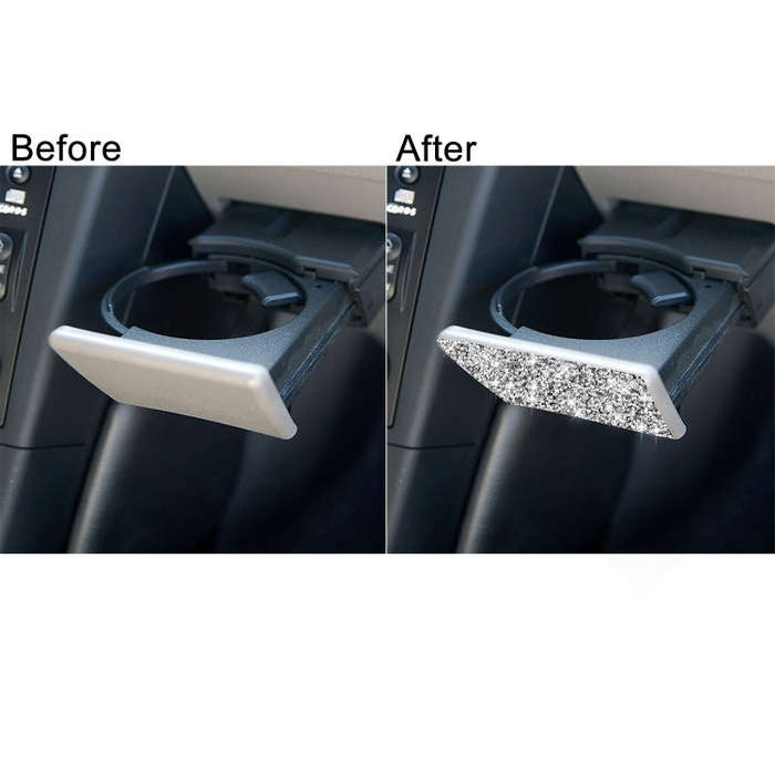 For Nissan 350Z 2003-2009 Car Passenger Storage Box Latch Diamond Decorative Sticker, Left Drive