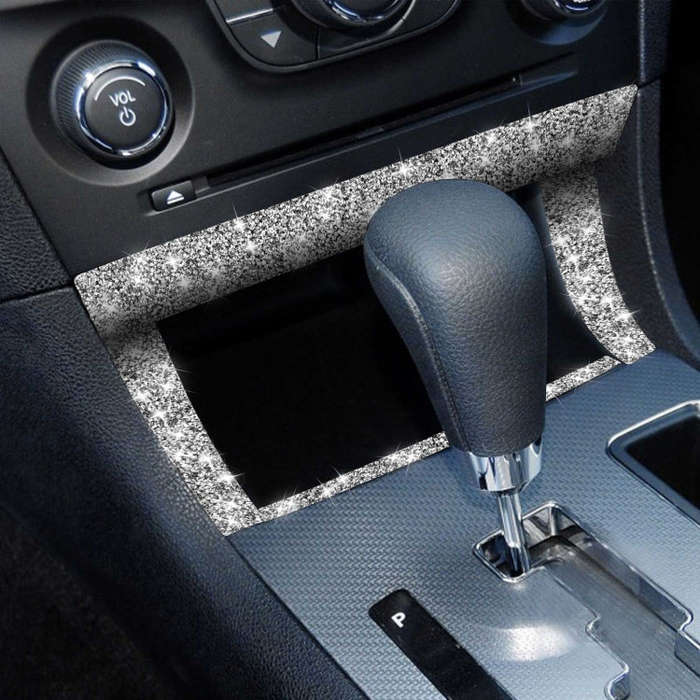 For Dodge Charger 2011-2014 Car Storage Box Frame Diamond Decorative Sticker, Left-hand Drive