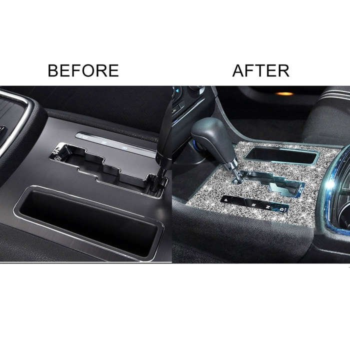 For Dodge Charger 2011-2014 Car Automatic Shift Panel Diamond Decorative Sticker, Left-hand Drive