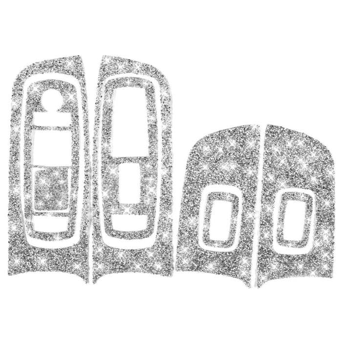 For Dodge Charger 2011-2014 9pcs/Set Car Window Lift Panel Diamond Decorative Sticker, Left-hand ...