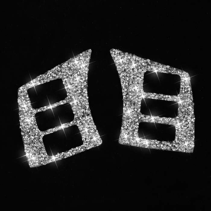For Nissan 350Z 2006-2009 Car Steering Wheel Button Frame Diamond Sticker,Left and Right Drive Un...