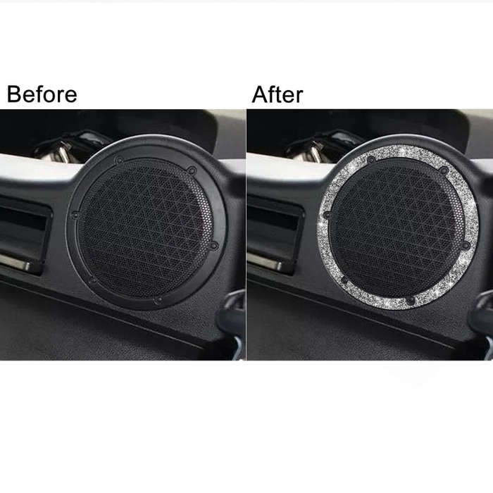 For Nissan 350Z 2006-2009 Car Rear Speaker Surround Diamond Sticker,Left and Right Drive Universal
