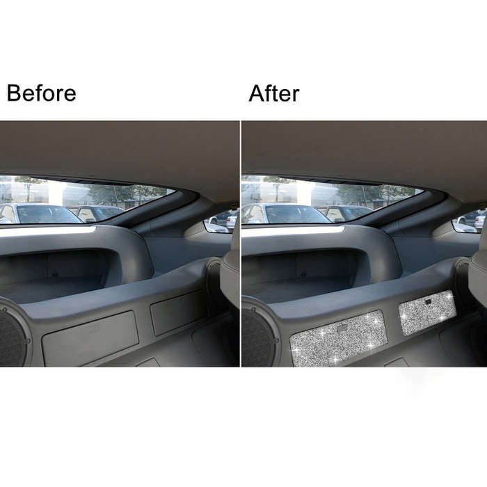 For Nissan 350Z 2006-2009 Car Rear Storage Box Diamond Sticker,Left and Right Drive Universal