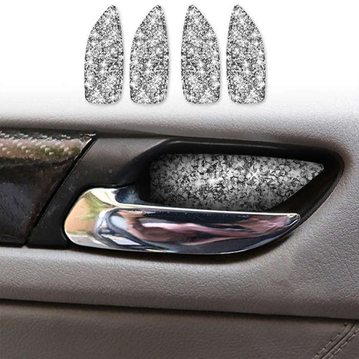 For BMW Series 3 E46 1998-2005 Car Door Bowl Diamond Decoration Sticker, Left and Right Drive