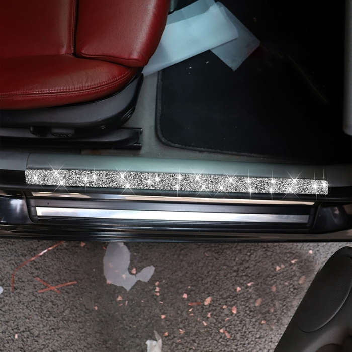 For BMW Series 3 E46 1998-2005 Car Door Threshold Strip Diamond Decoration Sticker, Left and Righ...
