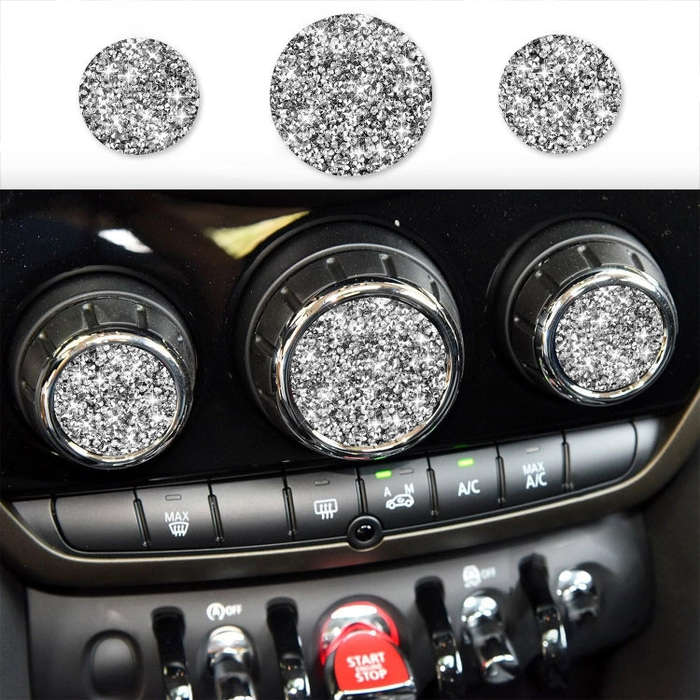 For BMW Mini F55 / F56 Car Multimedia Knob Diamond Decoration Sticker