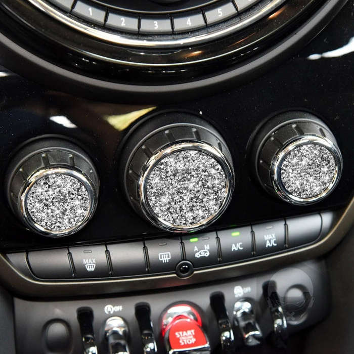 For BMW Mini F55 / F56 Car Multimedia Knob Diamond Decoration Sticker