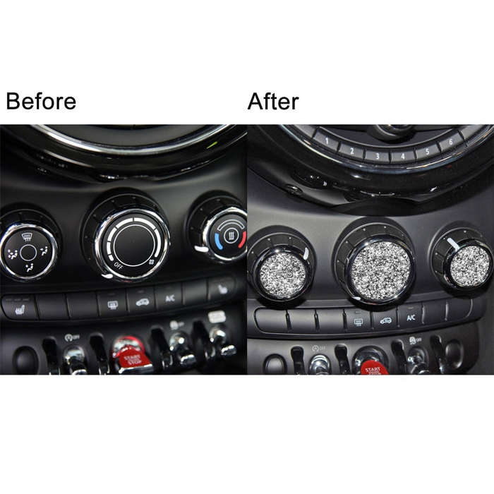For BMW Mini F55 / F56 Car Multimedia Knob Diamond Decoration Sticker