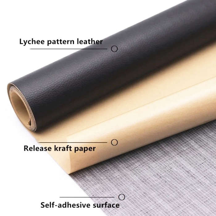 30 x 137cm Self Adhesive Leather for Sofa Repair Patch Car Seat PVC Leather Sticker(Beige)