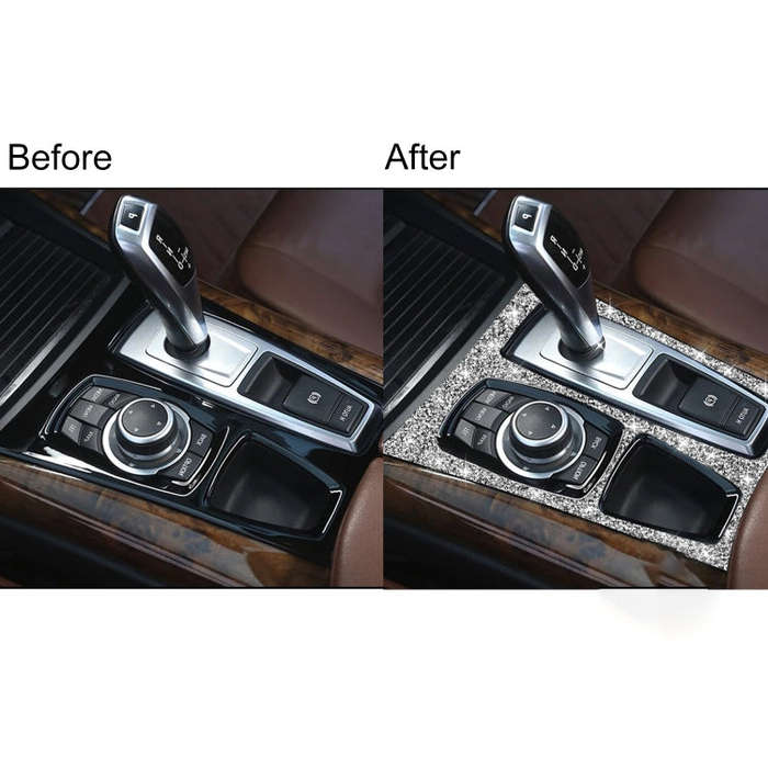 For BMW X5 E70 2008-2013 / X6 E71 2009-2014 Car Gear Panel Diamond Decoration Sticker, High Confi...
