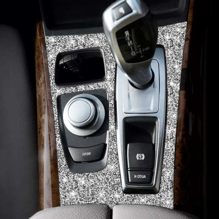 For BMW X5 E70 2008-2013 / X6 E71 2009-2014 Car Gear Panel Diamond Decoration Sticker, Low Config...