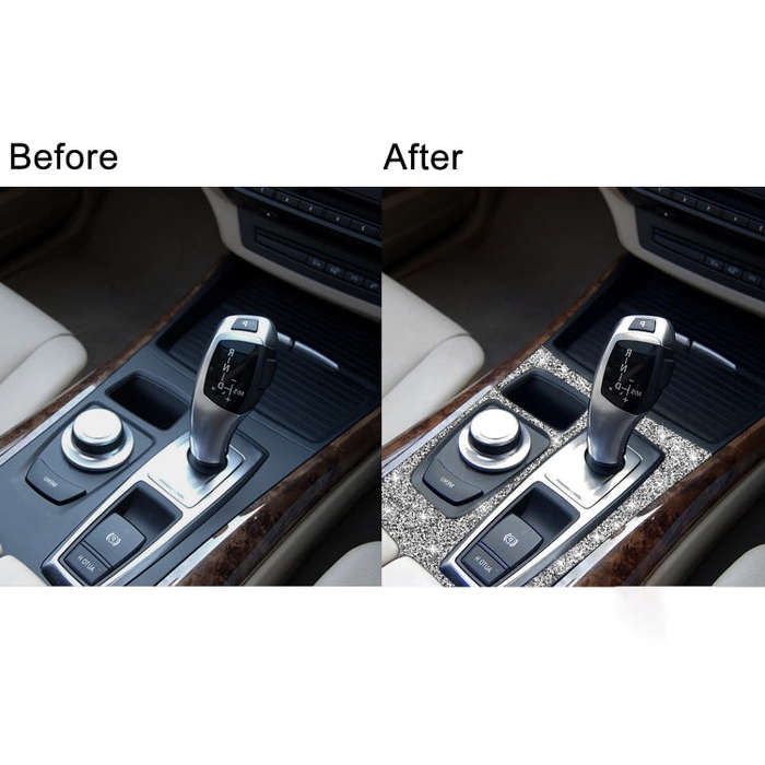 For BMW X5 E70 2008-2013 / X6 E71 2009-2014 Car Gear Panel Diamond Decoration Sticker, Low Config...