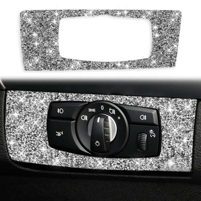 For BMW X5 E70 / X6 E71 2008-2013 Car Headlight Panel Diamond Decoration Sticker, Right Drive