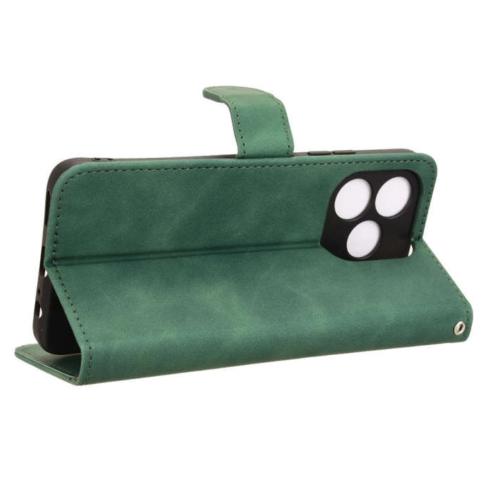 For Oukitel C51 Skin Feel Magnetic Flip Leather Phone Case(Green)