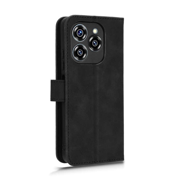 For Oukitel C50 Skin Feel Magnetic Flip Leather Phone Case(Black)