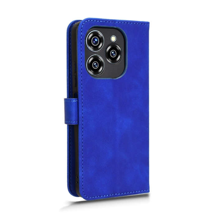For Oukitel C50 Skin Feel Magnetic Flip Leather Phone Case(Blue)