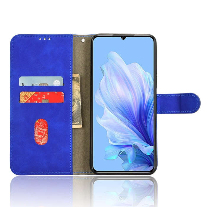 For Oukitel C50 Skin Feel Magnetic Flip Leather Phone Case(Blue)