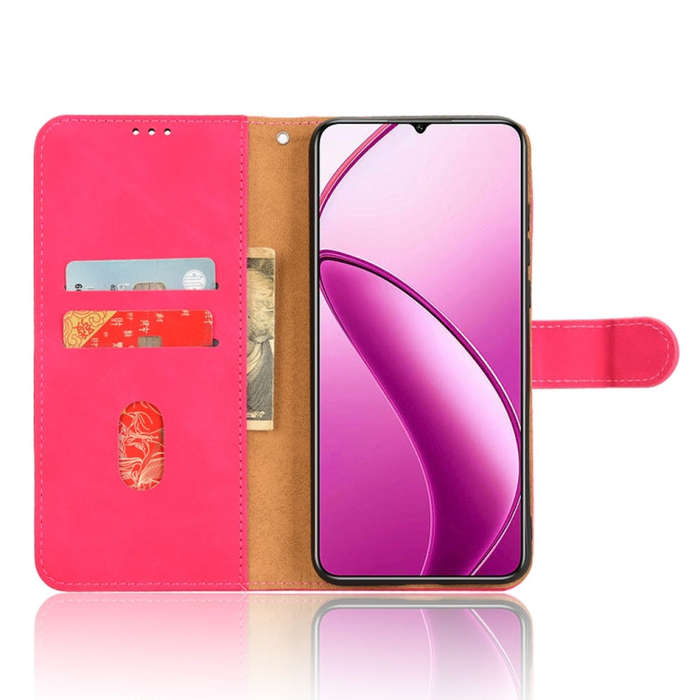 For Oukitel C53 Skin Feel Magnetic Flip Leather Phone Case(Rose Red)