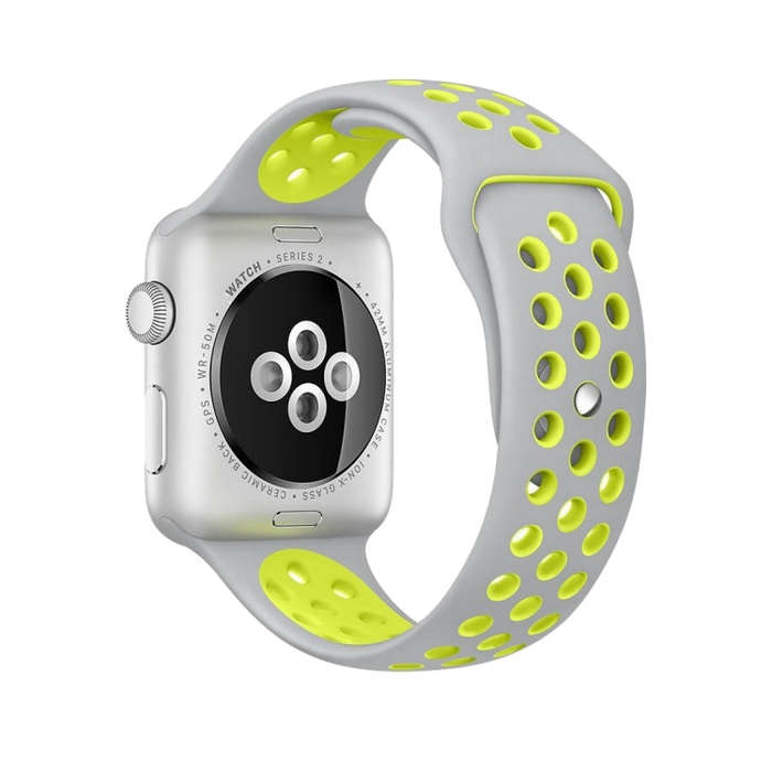 For Apple Watch Ultra 49mm / Series 8&7 45mm / SE 2&6&SE&5&4 44mm / 3&2&1 42mm Sport Silicone Wat...