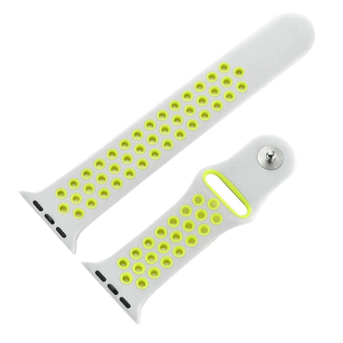 For Apple Watch Ultra 49mm / Series 8&7 45mm / SE 2&6&SE&5&4 44mm / 3&2&1 42mm Sport Silicone Wat...