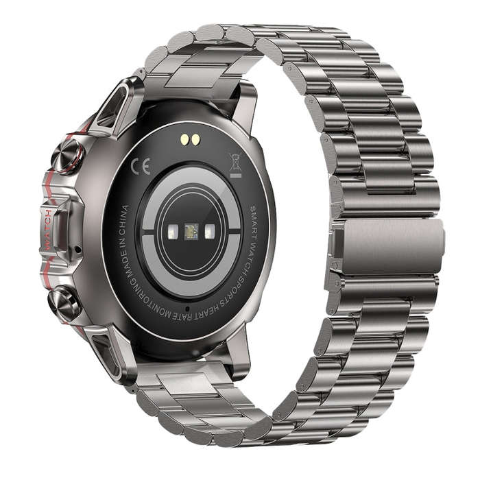 AK56 IP67 BT5.1 1.43inch Smart Watch Support Voice Call / Health Monitoring, Style:Pearl Steel St...