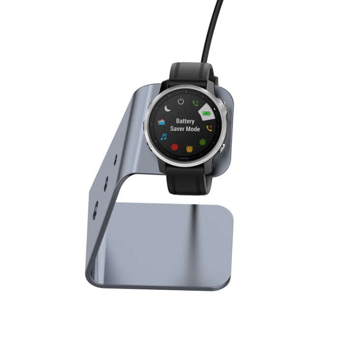 For Venu3 / Venu3S / Vivoactive 5 Portable Metal Charger Holder with Data Function, Right Interfa...