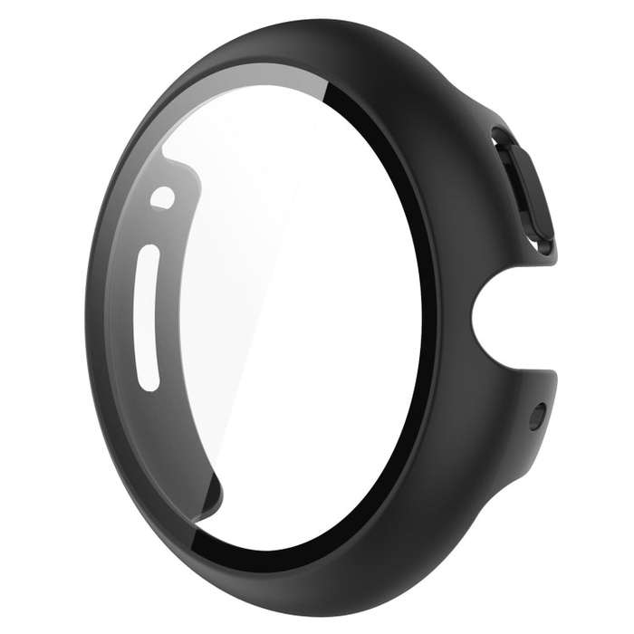 For Google Pixel Watch 2 PC + Tempered Film Integrated Watch Protective Case(Black)