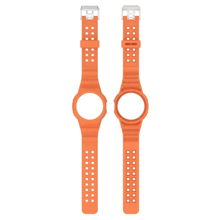 For Google Pixel Watch 2 Integrated Fully Enclosed Silicone Watch Band(Orange)