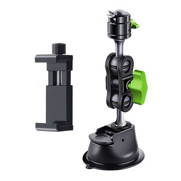 Single Suction Cup Pea Clamp Arm Holder 23cm with Knob Phone Clamp