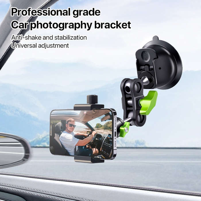 Single Suction Cup Pea Clamp Arm Holder 23cm with Knob Phone Clamp