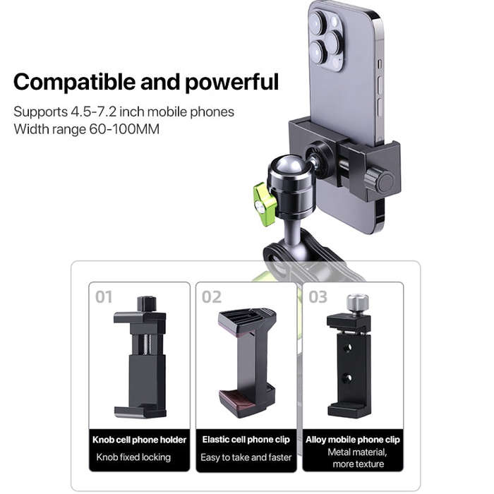 Single Suction Cup Pea Clamp Arm Holder 23cm with Knob Phone Clamp