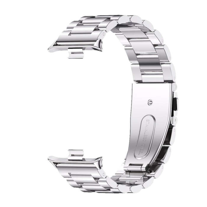 For Xiaomi Smart Band 9 Pro / 8 Pro Mijobs Three Beads Stainless Steel Watch Band(Silver)