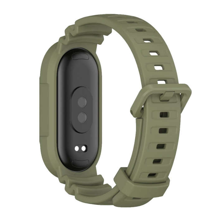 For Xiaomi Mi Band 8 MIJOBS GS Unibody Solid Color Sports Watch Band(Army Green)