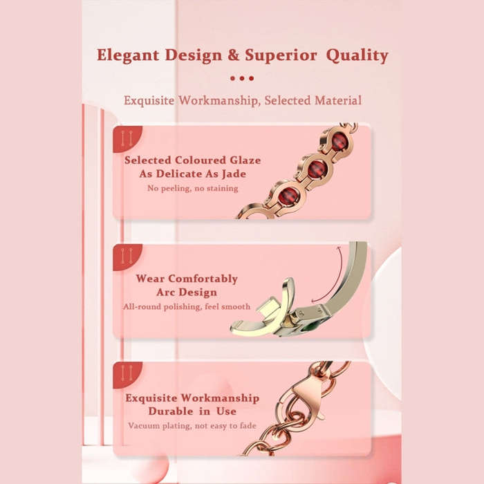 For Xiaomi Smart Band 10 / 9 / 8 Mijobs Ruyi Beauty Bracelet Watch Band(Rose Gold Red)