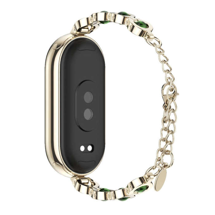 For Xiaomi Smart Band 10 / 9 / 8 Mijobs Mermaid Beauty Bracelet Watch Band(Light Gold Green)
