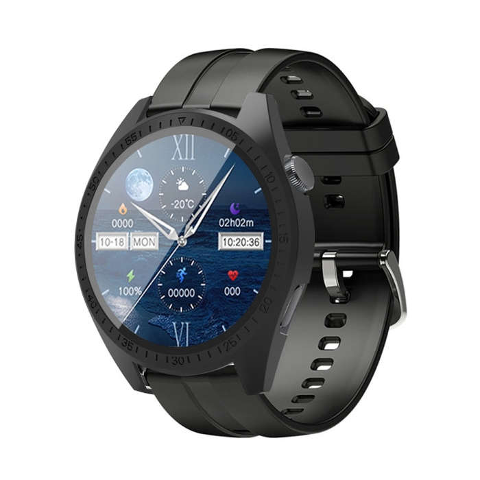 For Aigo GT8 PC + Tempered Film Integrated Watch Protective Case(Black)