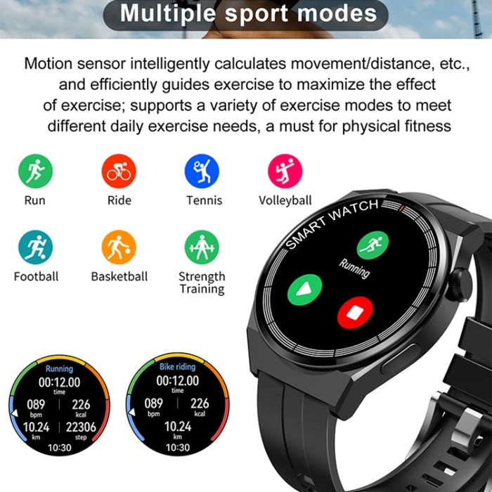 GT3 Smart Bracelet, 1.5 inch Smart Watch, Bluetooth Call / Heart Rate / Blood Pressure / Blood Ox...