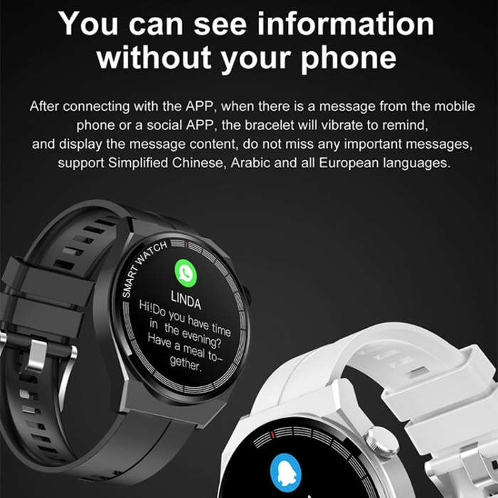 GT3 Smart Bracelet, 1.5 inch Smart Watch, Bluetooth Call / Heart Rate / Blood Pressure / Blood Ox...