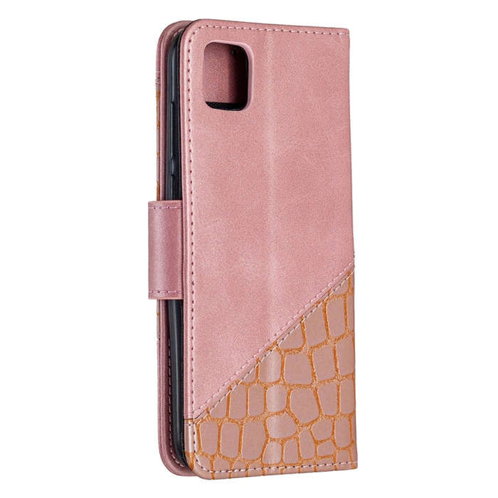 For Huawei Y5P Matching Color Crocodile Texture Horizontal Flip PU Leather Case with Wallet & Hol...