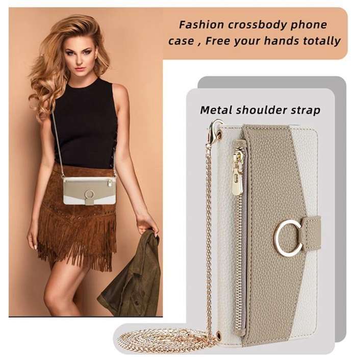 For Honor X8c 4G Crossbody Litchi Texture Leather Phone Case(White)