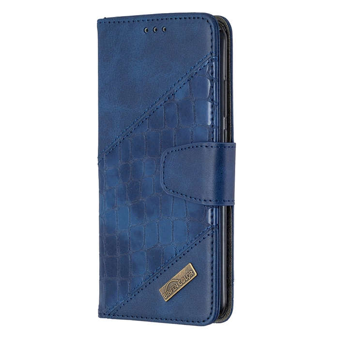 For Huawei Y6(2019) Matching Color Crocodile Texture Horizontal Flip PU Leather Case with Wallet ...