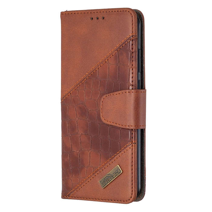 For Huawei Y6(2019) Matching Color Crocodile Texture Horizontal Flip PU Leather Case with Wallet ...