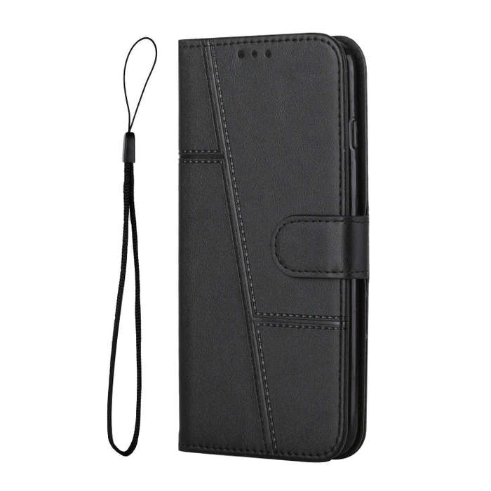 For Infinix Note 40 5G Stitching Calf Texture Buckle Leather Phone Case(Black)