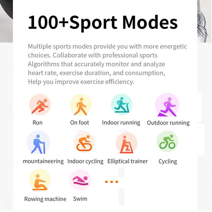AK58 1.96 inch Screen Bluetooth Smart Watch, Steel Band, Support Health Monitoring & 100+ Sports ...